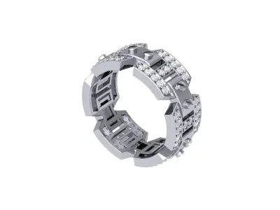 Wedding Ring  3D print model 95