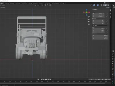 Kaiser Truck 1971 Custom Adventurer 3D model