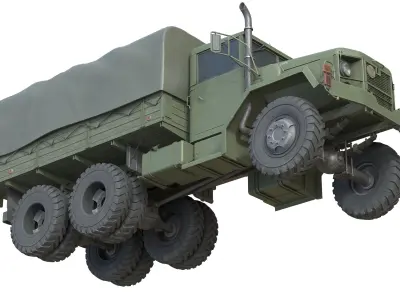 Military Cargo Truck m35a2  Low-poly 3D model