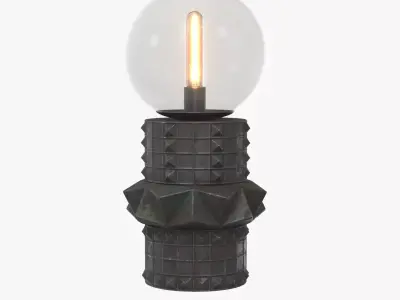 Totem Table Lamp 3 Part Clear 3D model