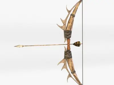 Fantasy Bow and Arrow 3D model