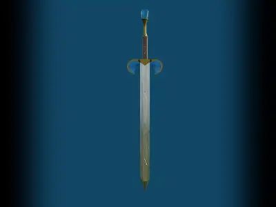 Angel Sword Low-poly 3D model get