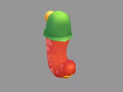 Cartoon caterpillar miner Low-poly 3D model