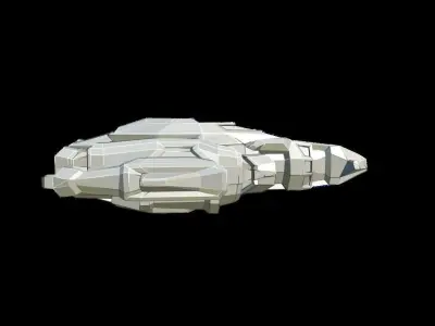 Low poly spaceship Free low-poly 3D model purchase