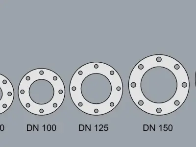 Flanges DIN 2576 PN10 3D model