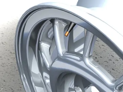 Rim metallic 1  Free 3D model