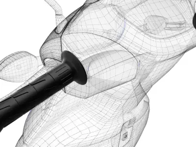 Motorcycle Handlebars Grip 3D model