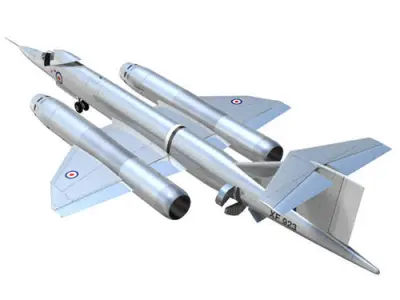 Bristol188 british royal air force fighter jet 3D model