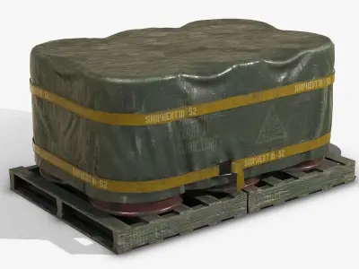 Barrel Shipment Game Prop PBR  Low-poly 3D model