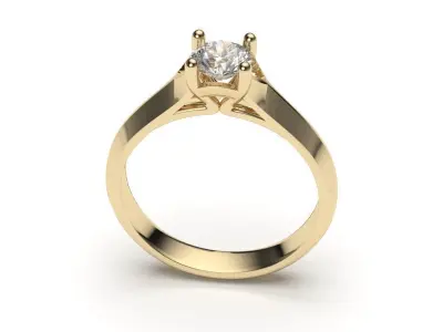 solitaire with ring sizes  8 part S109 3D print model