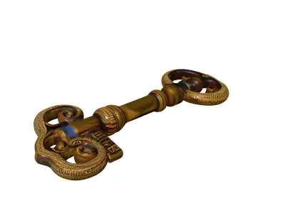 Antique Ornate Skeleton Key Low-poly 3D model