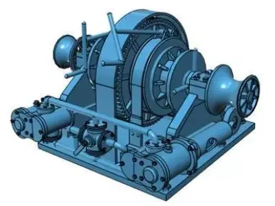 Anchor Winch Steam Tug 3D model