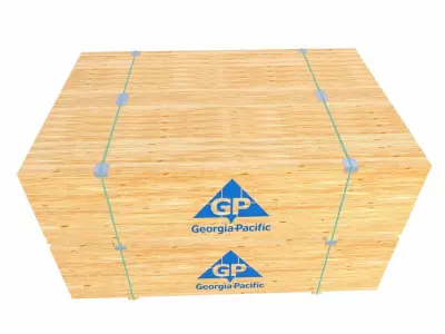 Gerogia Pacific Stack of Wooden Beams PBR Low-poly 3D model