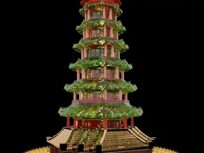 Chinese tower 3D model