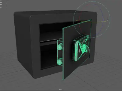 Safe Box Low-poly 3D model