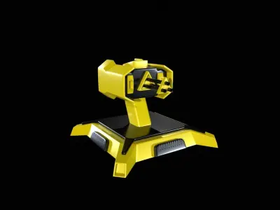 10 Unique Sci-Fi Air Defense Gun 3D model
