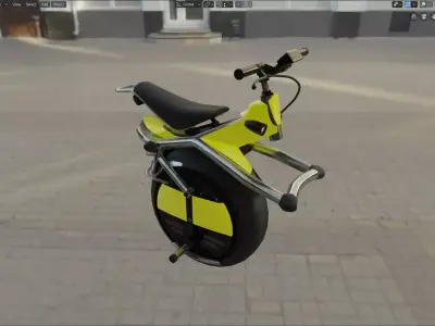 Microcycle electric scooter - front view Free 3D model