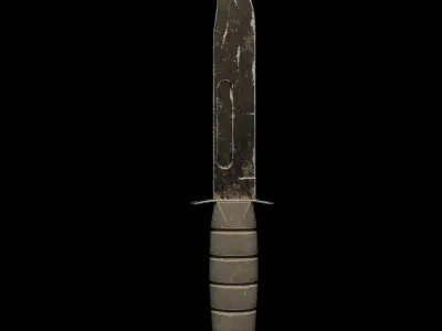 Ka-Bar Combat Knife Free low-poly 3D model