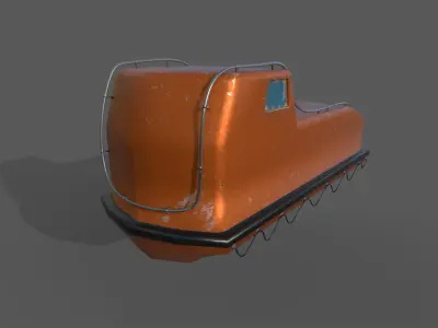 Davit Life Boat 3D model