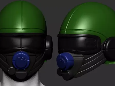 helmet high poly sculpt 3d printable ver 7 3D model 3D model buy