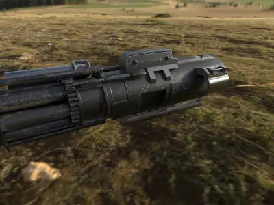 GSH-30-6 Rotary cannon Game ready Free 3D model