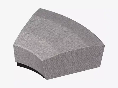 Seating - Contemporary - Blume - Closing - Round - Right Low-poly 3D model