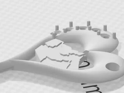 Heart pendant with a mountain scene to antique 3D print model
