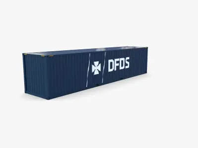 40ft Shipping Container DFDS 3D model