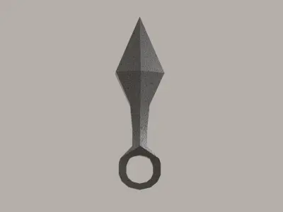 Kunai knife Low-poly 3D model