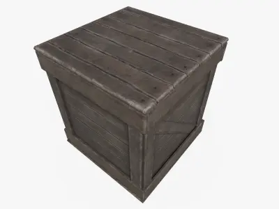 Medieval Box  Low-poly 3D model