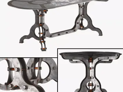 Rust Coffe Table  3D model