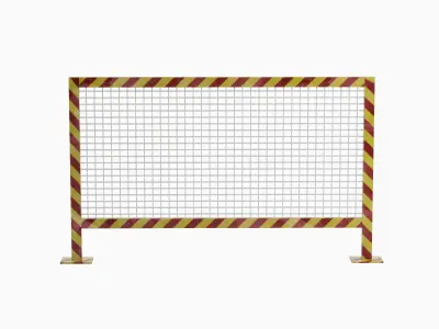 Road Barricade C 02 Low-poly 3D model