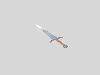 low poly medieval sword 4 Low-poly 3D model