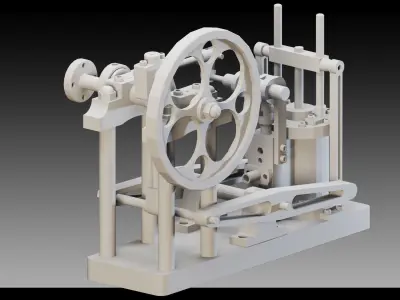 12 Steam Engines- Vol 02- High detail 3d models Low-poly 3D model