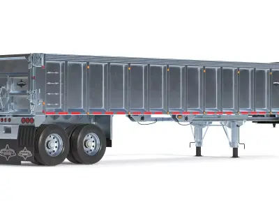 Trailstar Tri-Axle Frameless End Dump Trailer 3D model