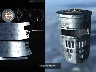 Medieval Helms 3D Model Pack