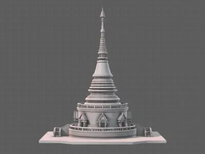 Pagoda V03 Low-poly 3D model