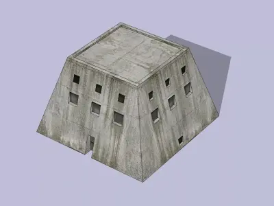 Bunker Low-poly 3D model buy