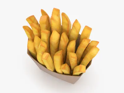 French Fries Box 3D model