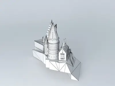 wizarding world of harry potter castle Free 3D model