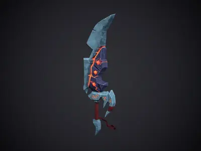 Casual combat sword Low-poly 3D model