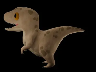 Dinosaur cute Low-poly 3D model