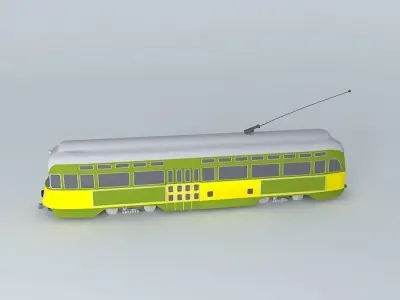 Tram a lang dang Free 3D model