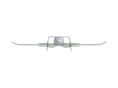 eVTOL fixed-wing solid CAD for CFD 3D model