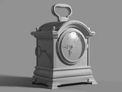 Antique clock Low-poly 3D model