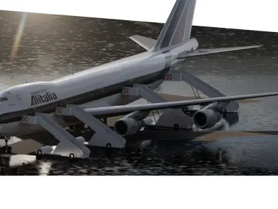 Boeing 747-200B and Douglas DC-8-62 3D model