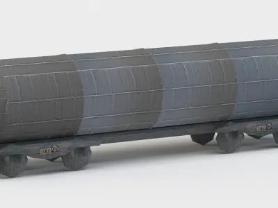 Train wagon Low-poly 3D model purchase