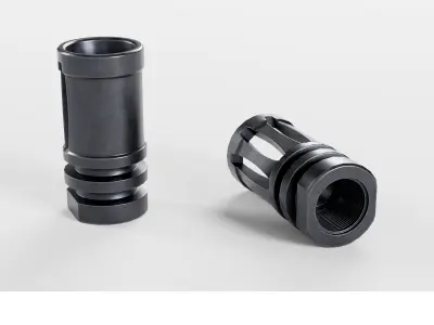 A2 Birdcage Flash Hider  Low-poly 3D model