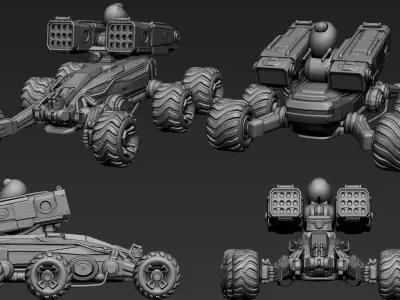 Sci-Fi Vehicles Part 1 3D model