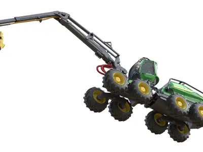 John Deere 1270H Low-poly 3D model
